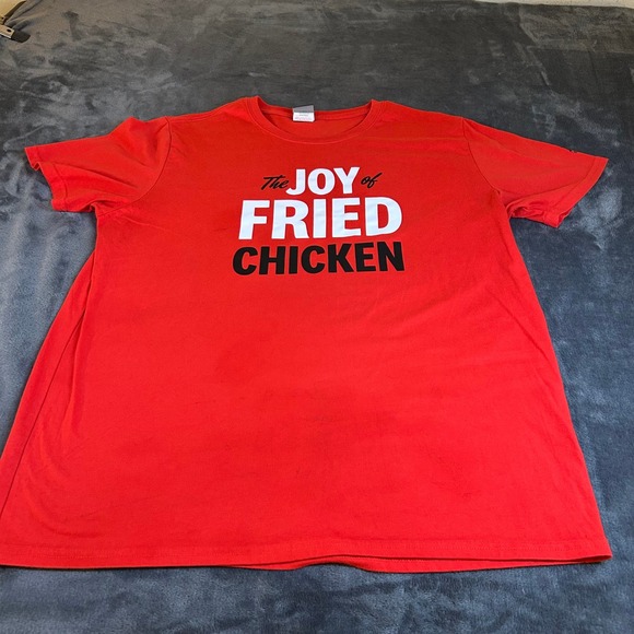 The Joy of Fried Chicken KFC T-Shirt Barco Uniforms Red Graphic Tee Mens Large - Picture 1 of 11